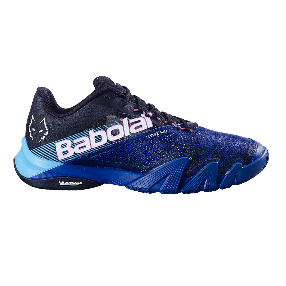 Chaussures de padel Babolat Jet Premura 2 Noir/Bleu Homme – Juan Lebrón 2025 – vue 1