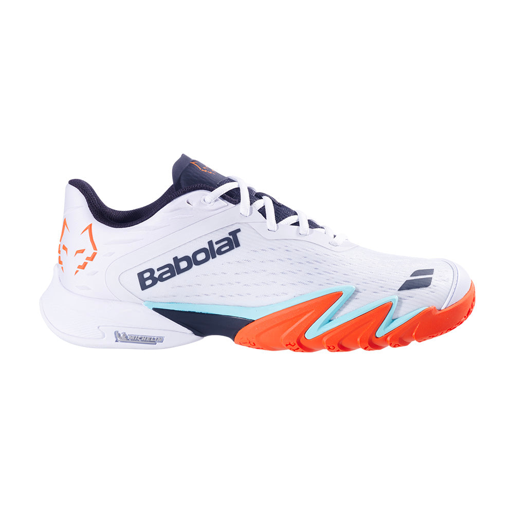 Chaussures de padel Babolat Jet Premura 3 Blanc/Orange Homme – Juan Lebrón 2026 – vue 1
