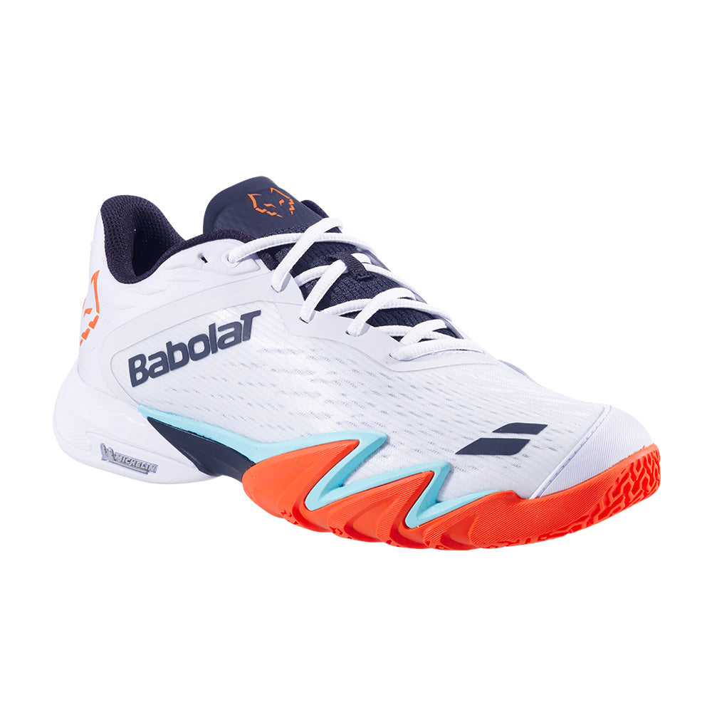 Chaussures de padel Babolat Jet Premura 3 Blanc/Orange Homme – Juan Lebrón 2026 – vue 4