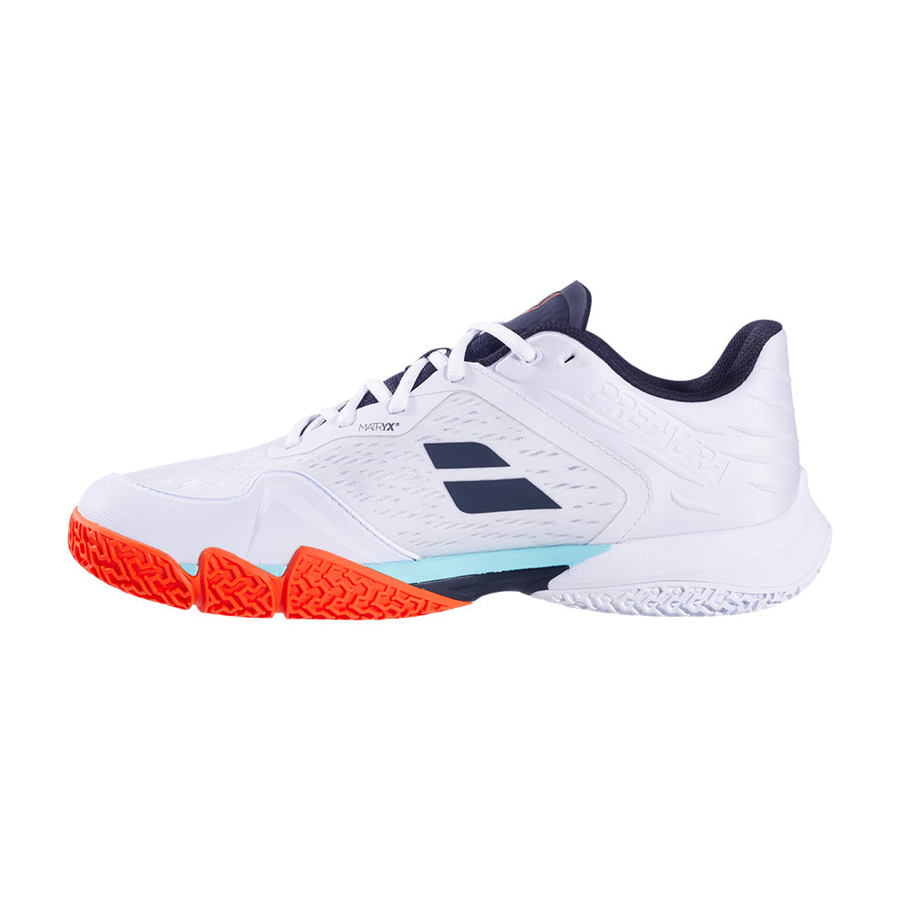 Chaussures de padel Babolat Jet Premura 3 Blanc/Orange Homme – Juan Lebrón 2026 – vue 5