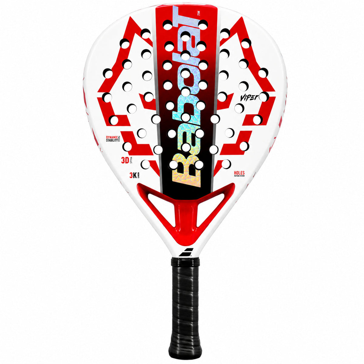 Raquette de padel Babolat Viper JL 2.5 2025 Juan Lebrón, blanc et rouge