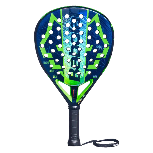 Raquette de padel Babolat Viper JL 3.0 2026 bleu et vert, face avant, fond blanc